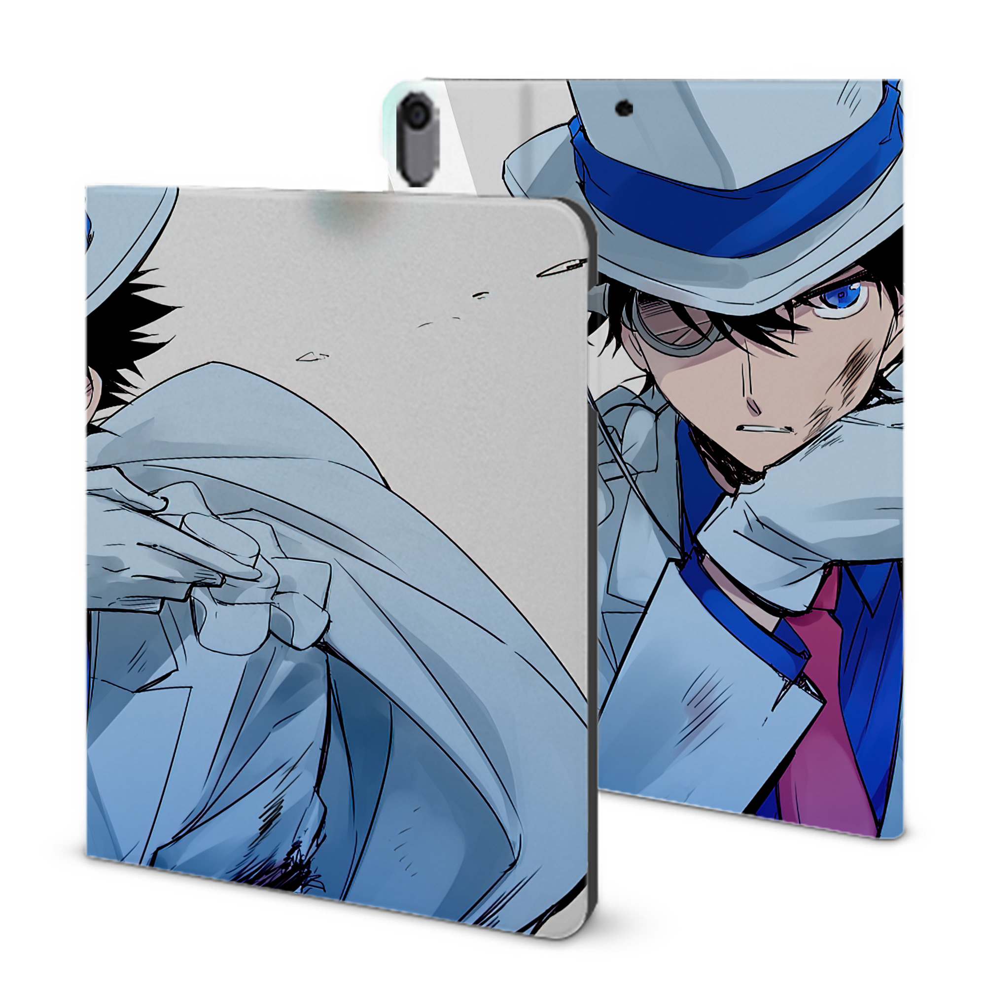 （画像用） 名探偵コナン Detective Conan IPad ケース ブック型 PUレザー TPU 耐衝撃 軽量 薄型 ペン収納なし 全面保護 IPad 各モデル対応